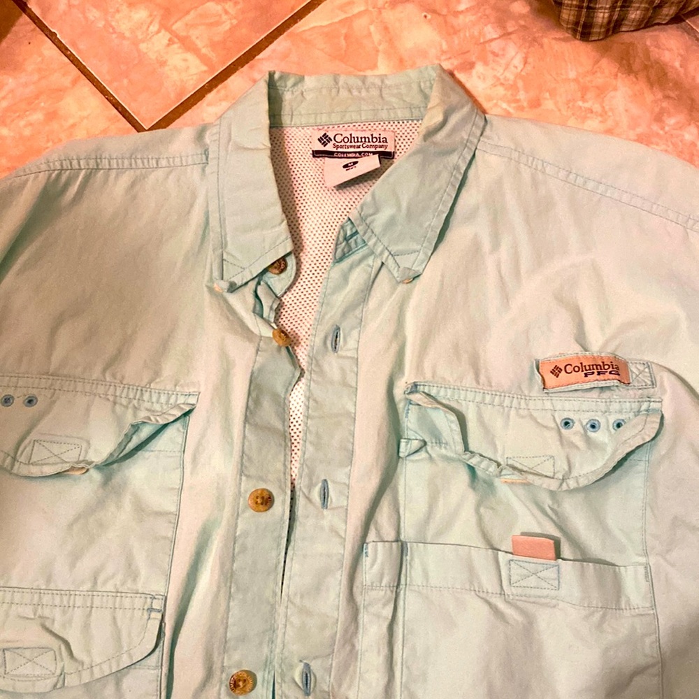 Vintage Columbia  4-Pocket Performance Fishing Gear SS Men’s Size: Medium